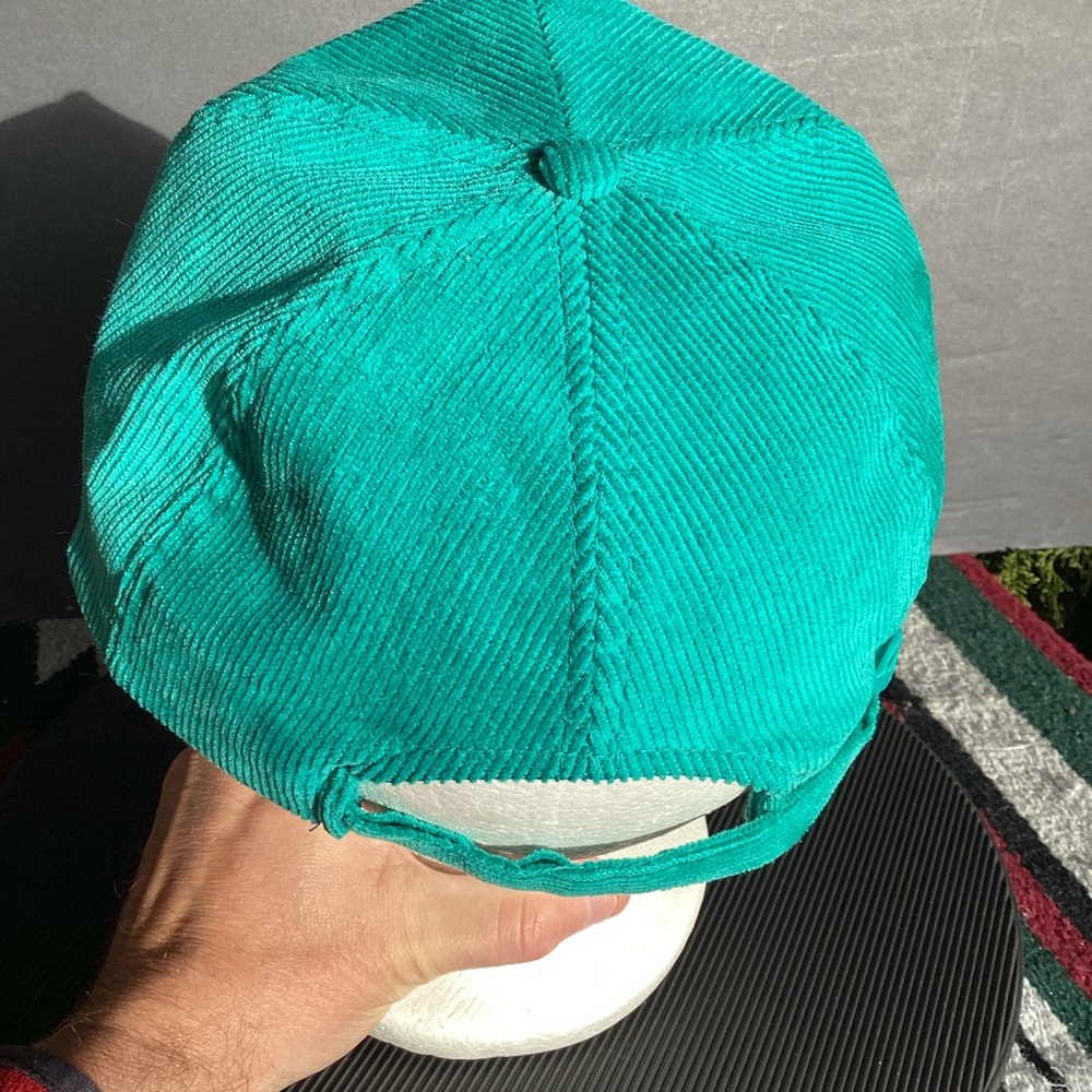OTTO Teal Corduroy Trucker Hat with Brown Logo - Picture 12 of 12